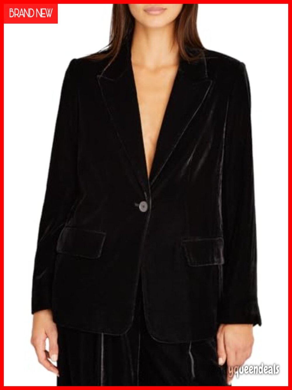 Wool Blend Relaxed Double Breasted Notch Collar Blazer for Business Office